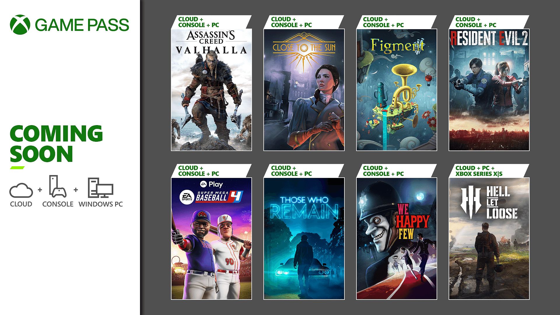Arrivée sur Xbox Game Pass : Assassin’s Creed Valhalla, Resident Evil 2, Hell Let Loose et bien d&rsquo;autres