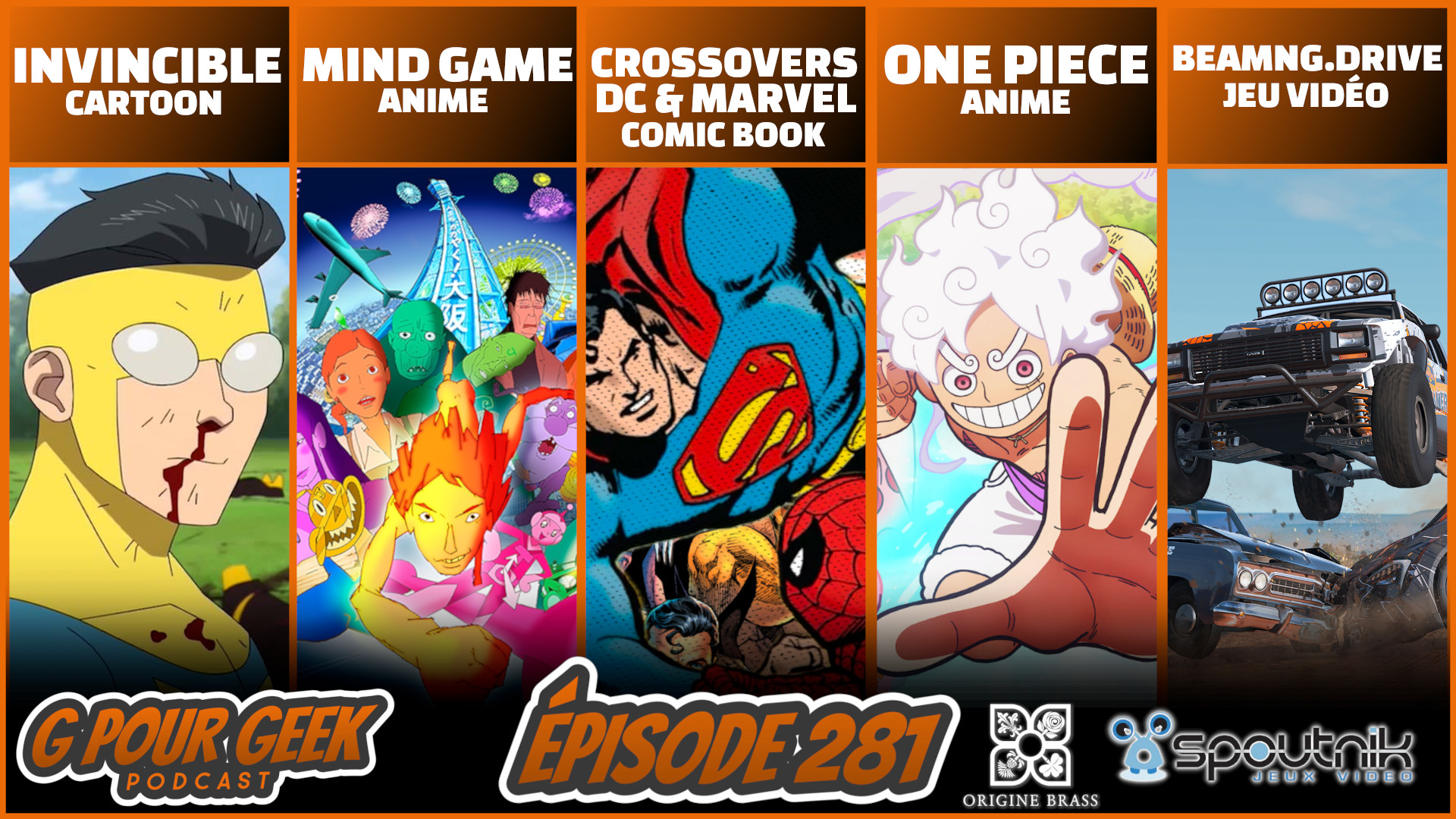 G Pour Geek Épisode 281 – One Piece, Invincible, BeamNG.drive et plus!